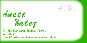 anett walcz business card